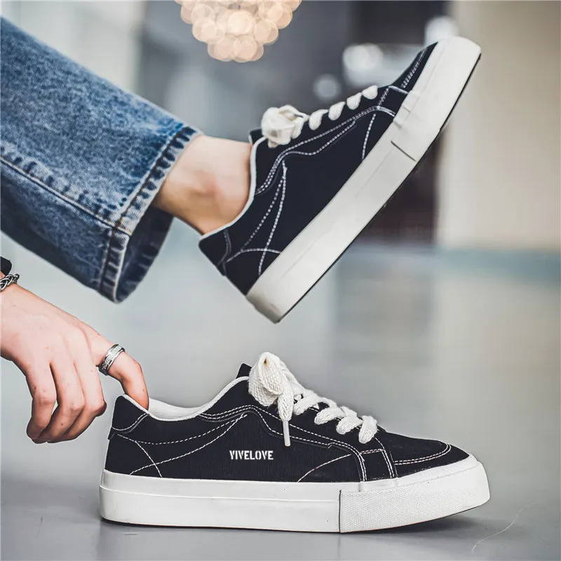 YIVELOVE Anti-Slip And Wear-Resistant Breathable Low-Top Canvas Shoes Men's-5