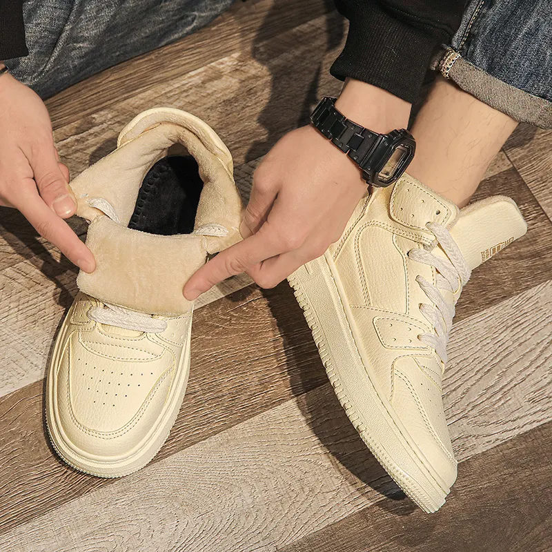 YIVELOVE Warm Anti-Slip And Wear-Resistant High-Top Skateboard Shoes Men's-35