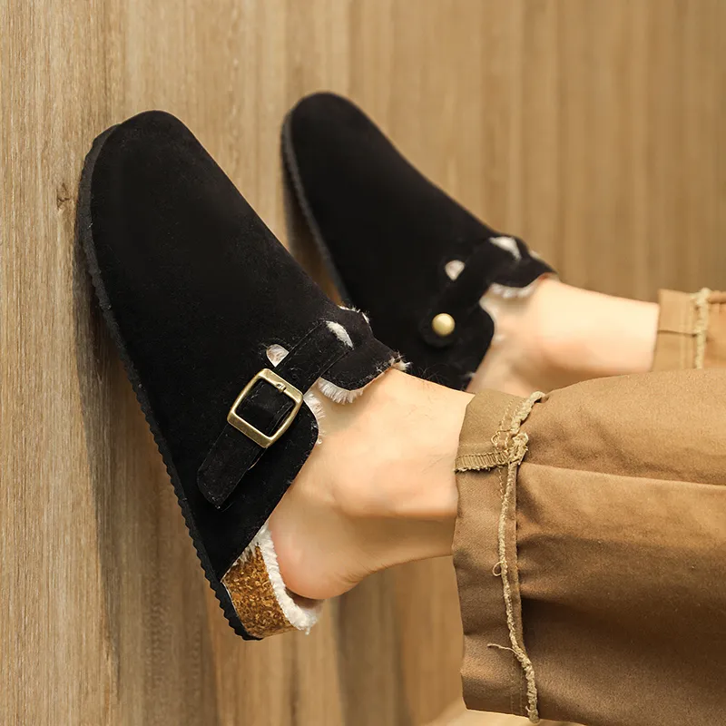 YIVELOVE Rubber Sole Slip Resistant Wrap toe Slippers Unisex-33