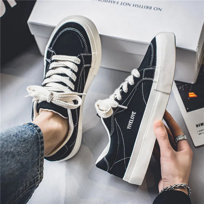 YIVELOVE Anti-Slip And Wear-Resistant Breathable Low-Top Canvas Shoes Men's-4