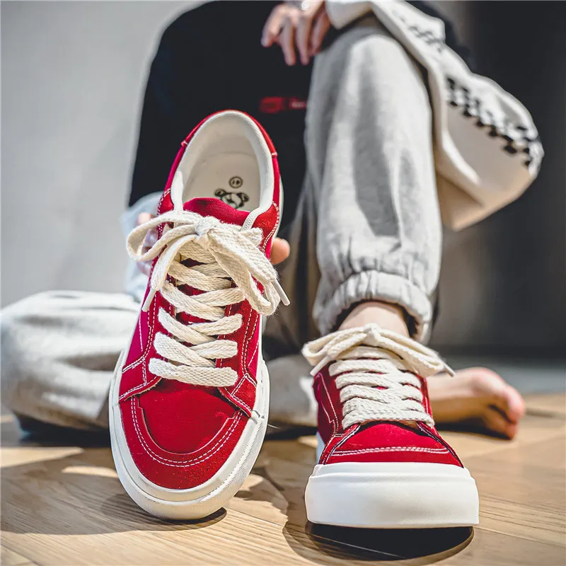 YIVELOVE Anti-Slip And Wear-Resistant Breathable Low-Top Canvas Shoes Men's-12