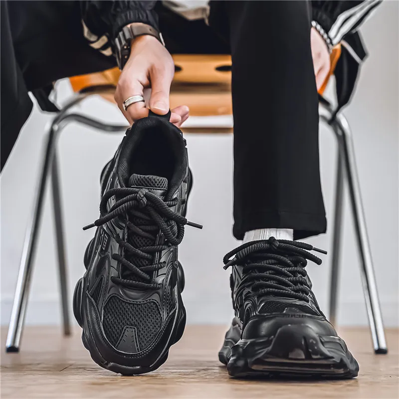 YIVELOVE Anti-Slip And Wear-Resistant Breathable Low-Top Chunky Sneakers Men's-6