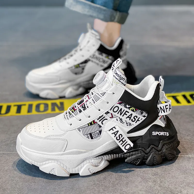 YIVELOVE Wear-Resistant Height Increasing Warm High-Top Chunky Sneakers Men's-5
