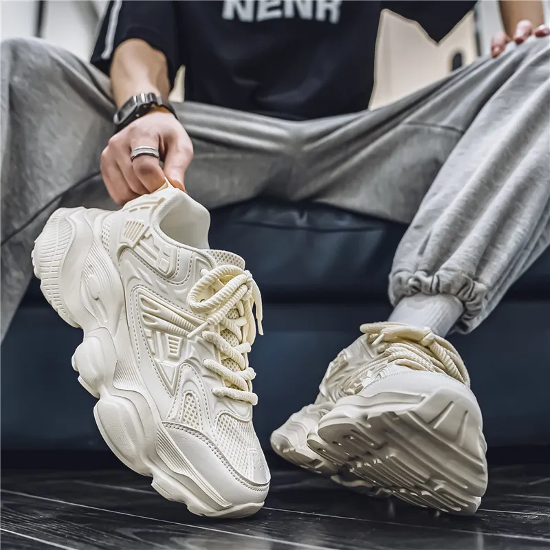 YIVELOVE Anti-Slip And Wear-Resistant Breathable Low-Top Chunky Sneakers Men's-22