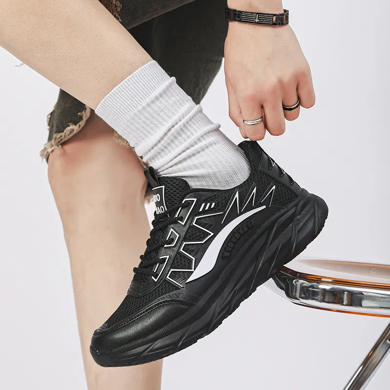 YIVELOVE Non slip Wear resistant Impact resistant Low Top Chunky Sneakers Men's-12