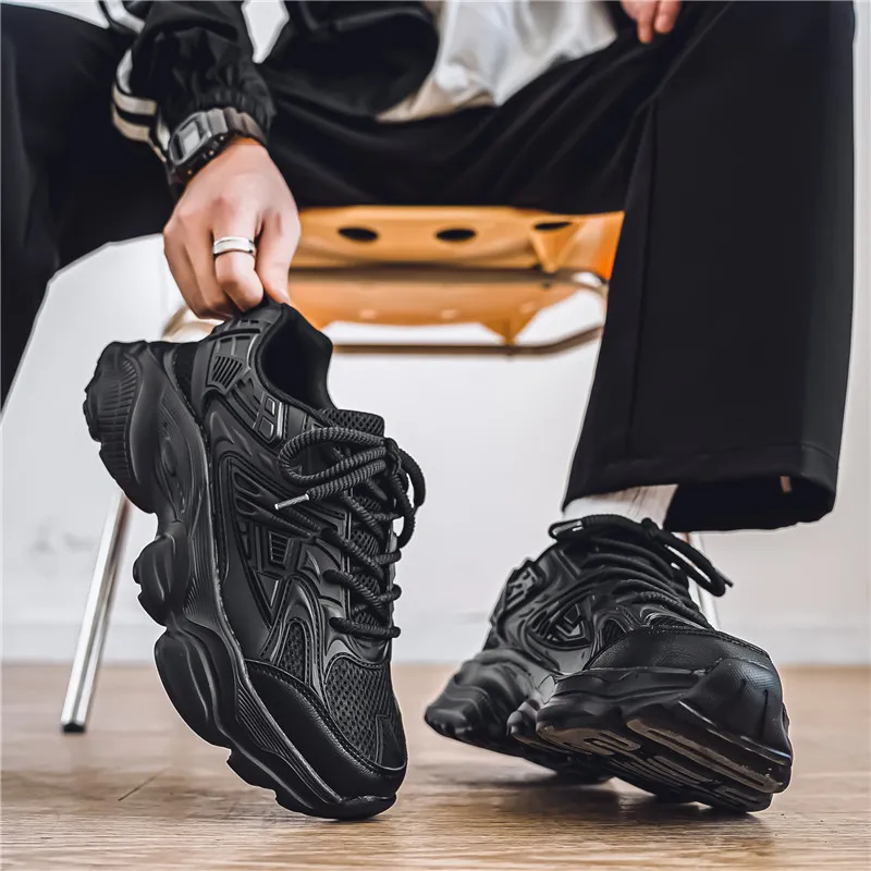 YIVELOVE Anti-Slip And Wear-Resistant Breathable Low-Top Chunky Sneakers Men's-5
