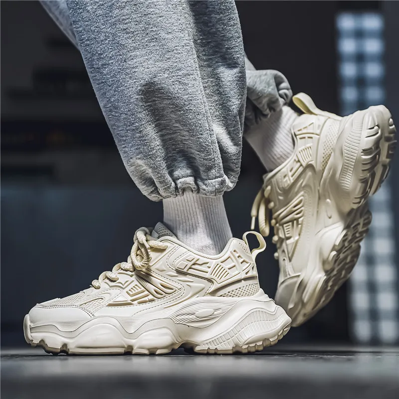 YIVELOVE Anti-Slip And Wear-Resistant Breathable Low-Top Chunky Sneakers Men's-26