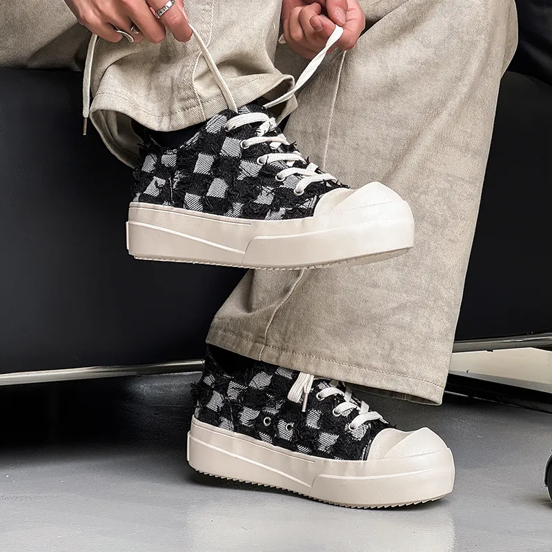 YIVELOVE Slip Resistant, Breathable, Height Increasing Low Top Canvas Shoes Men's-2