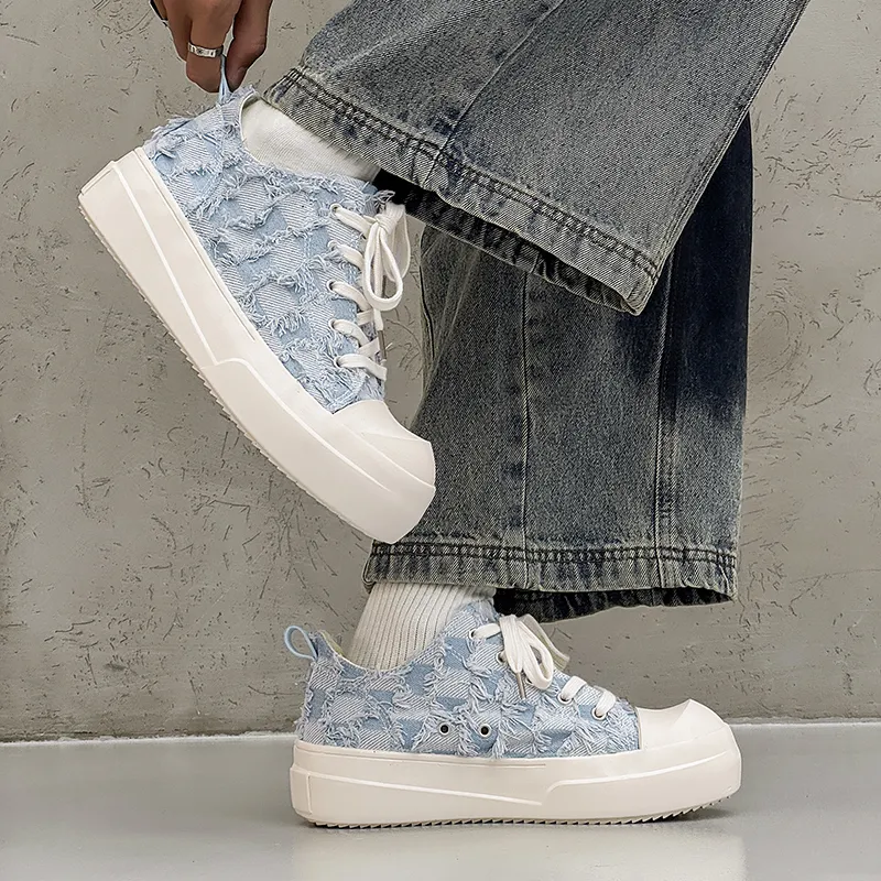 YIVELOVE Slip Resistant, Breathable, Height Increasing Low Top Canvas Shoes Men's-10