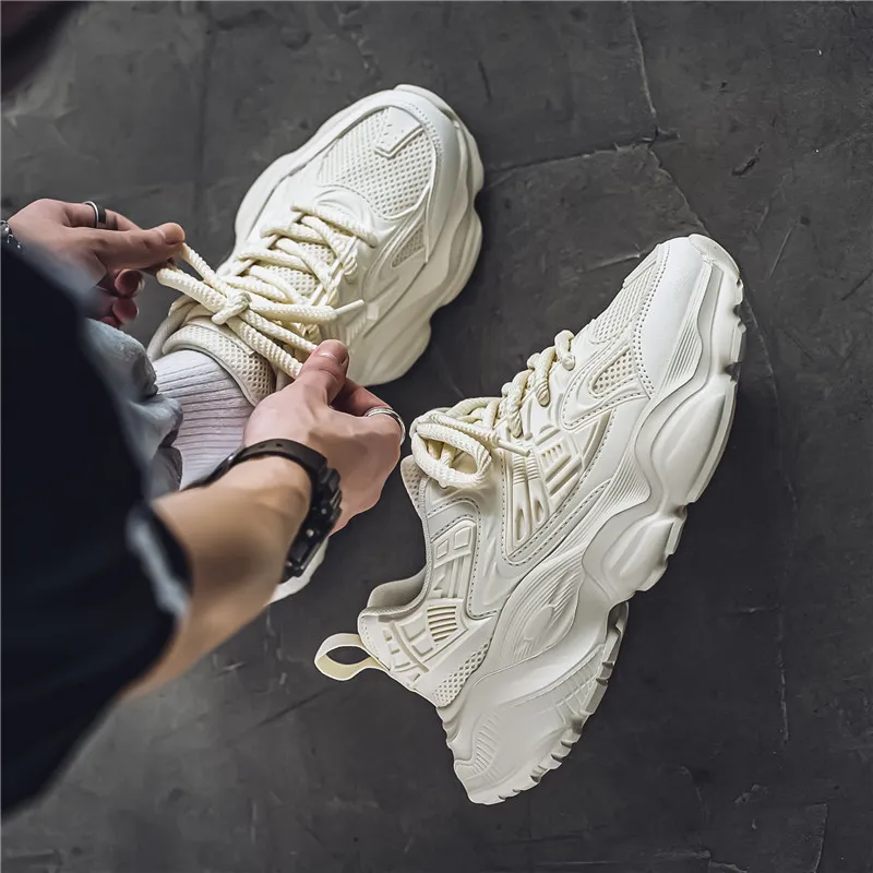YIVELOVE Anti-Slip And Wear-Resistant Breathable Low-Top Chunky Sneakers Men's-23