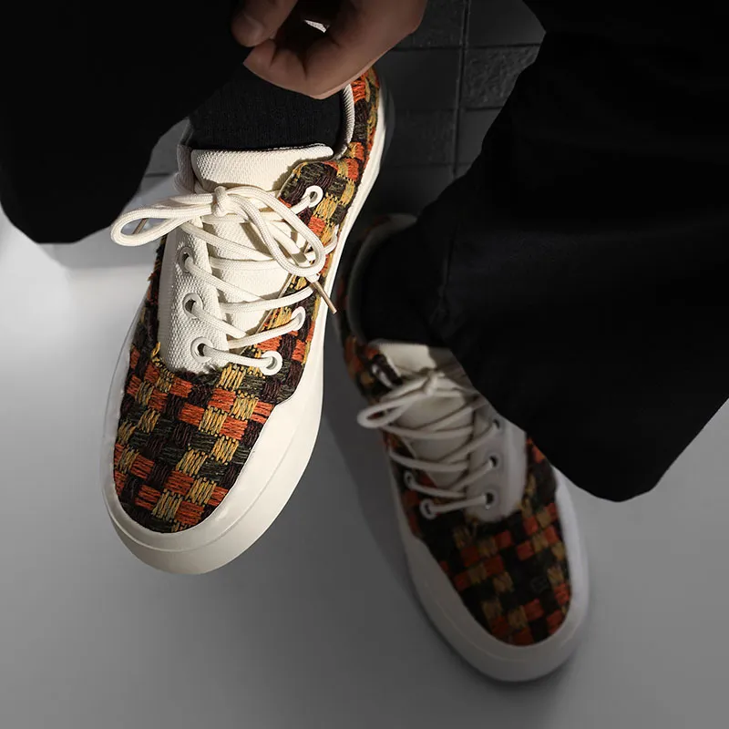 YIVELOVE Anti-Slip And Wear-Resistant Breathable Low-Top Canvas Shoes Unisex Orange-7