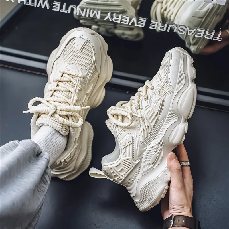 YIVELOVE Anti-Slip And Wear-Resistant Breathable Low-Top Chunky Sneakers Men's-21