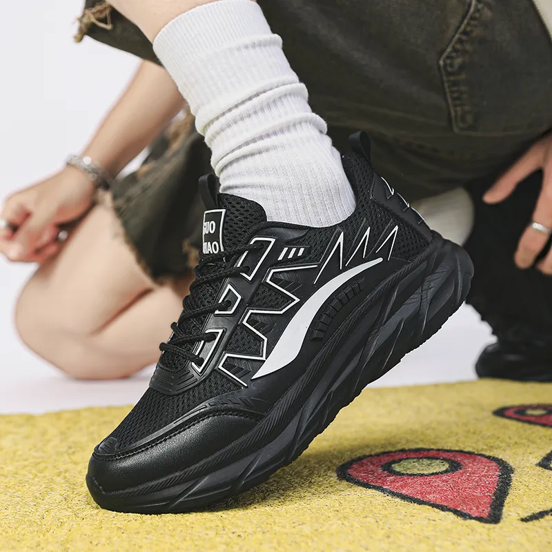 YIVELOVE Non slip Wear resistant Impact resistant Low Top Chunky Sneakers Men's-10