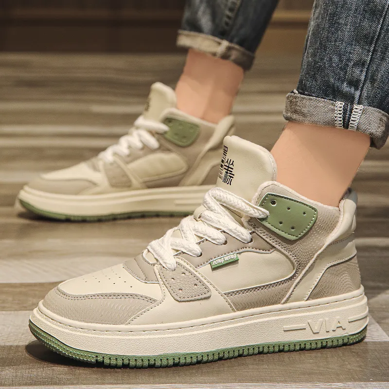 YIVELOVE Warm Anti-Slip And Wear-Resistant High-Top Skateboard Shoes Men's-23