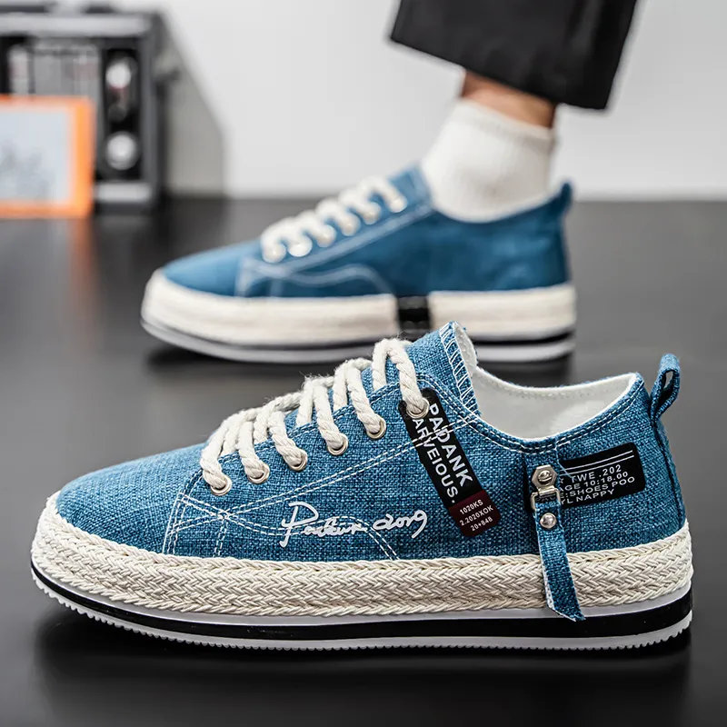 YIVELOVE Slip Resistant, Abrasion Resistant, Breathable Low Top Canvas Shoes Men's-17
