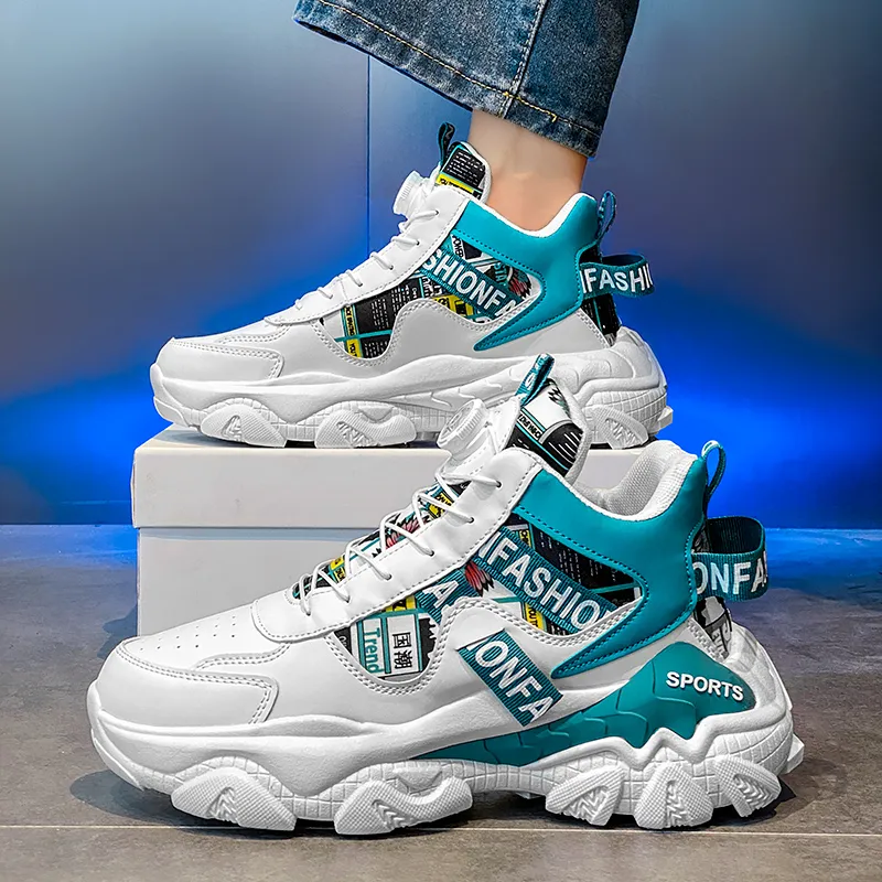YIVELOVE Wear-Resistant Height Increasing Warm High-Top Chunky Sneakers Men's-17