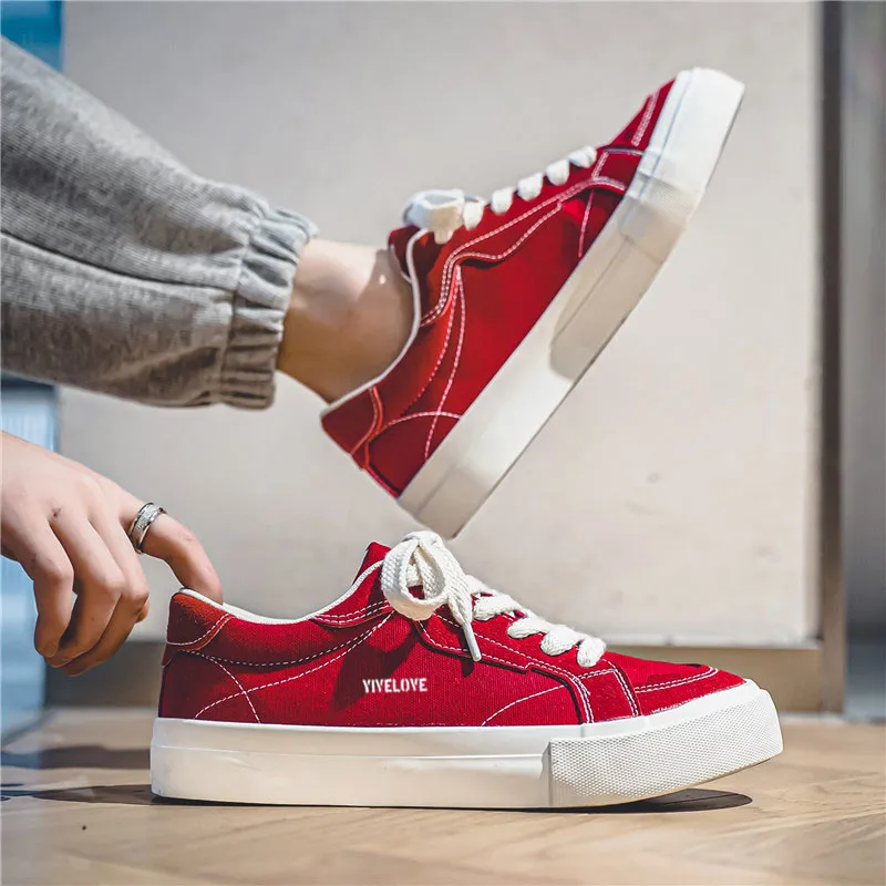 YIVELOVE Anti-Slip And Wear-Resistant Breathable Low-Top Canvas Shoes Men's-10