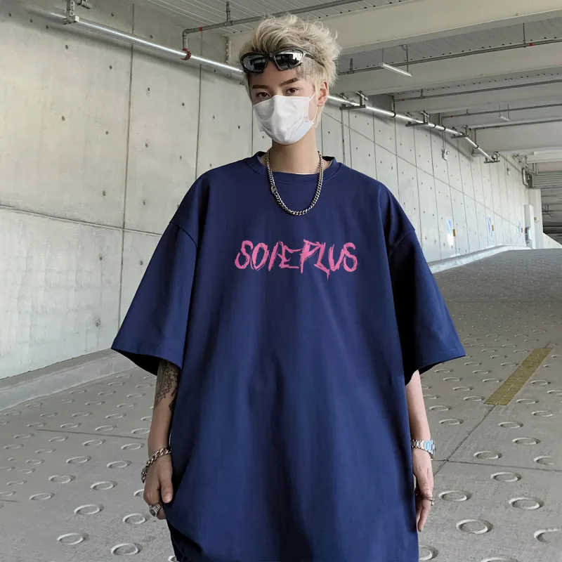 SOIE T-Shirts Unisex Navy Blue-3