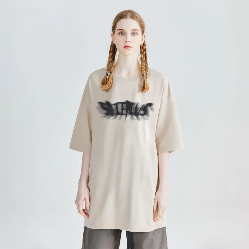 SOIE T-Shirts Unisex Light Beige Apricot-3