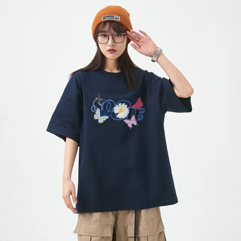 SOIE T Shirts Unisex Navy Blue-2
