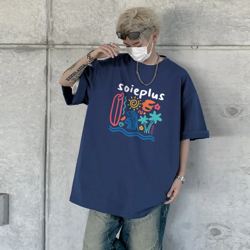 SOIE T Shirts Unisex Navy Blue-2