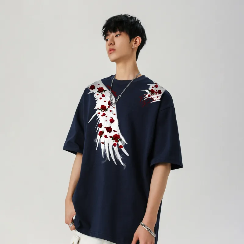 SOIE T-Shirts Unisex Navy Blue-3