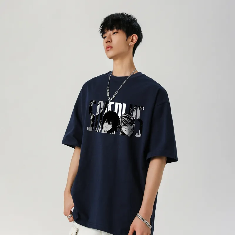 SOIE T-Shirts Unisex Navy Blue-3