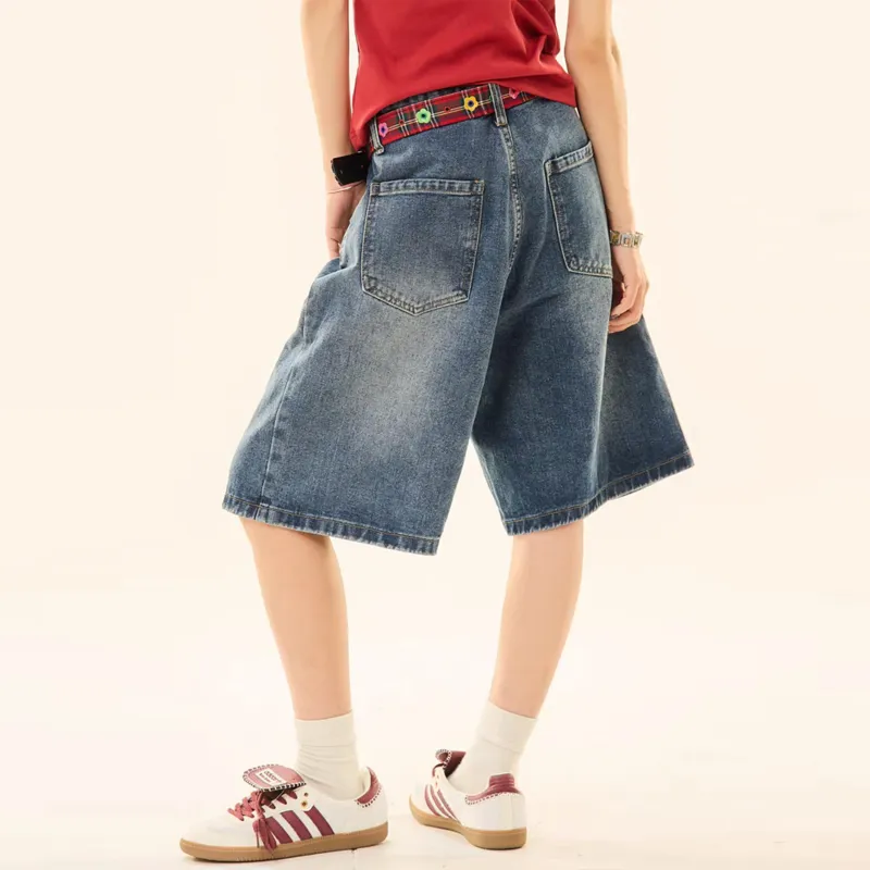 SOIE Denim Shorts Unisex-4