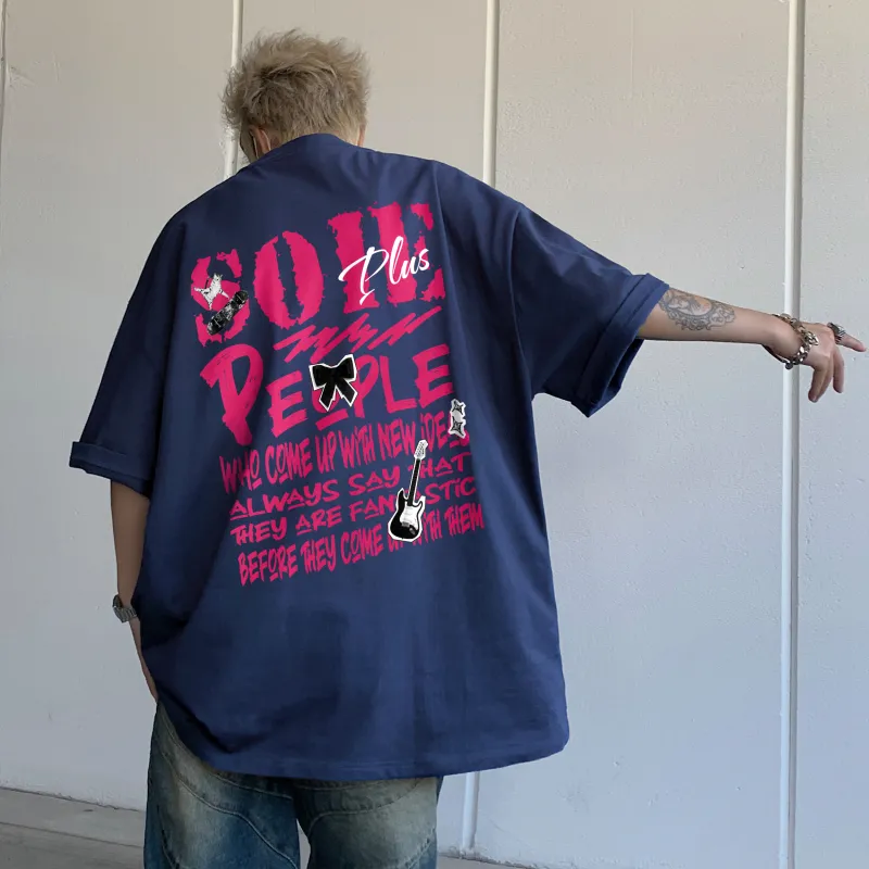 SOIE T-Shirts Unisex Navy Blue-2