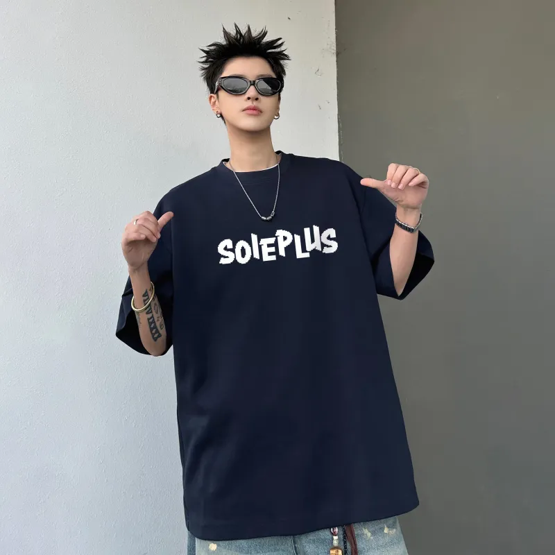 SOIE T-Shirts Unisex Navy Blue-3