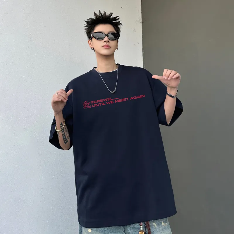 SOIE T-Shirts Unisex Navy Blue-3