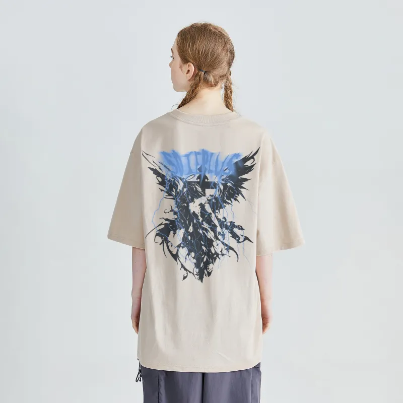 SOIE T-Shirts Unisex Light Beige Apricot-2