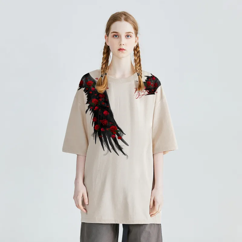 SOIE T-Shirts Unisex Light Beige Apricot-2