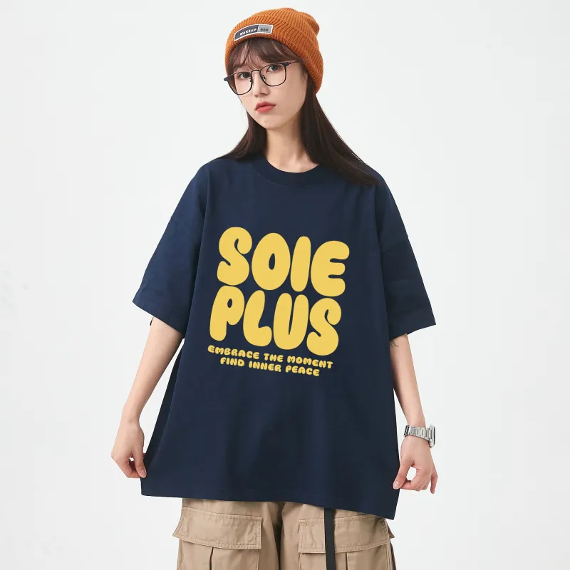 SOIE T Shirts Unisex Navy Blue-3
