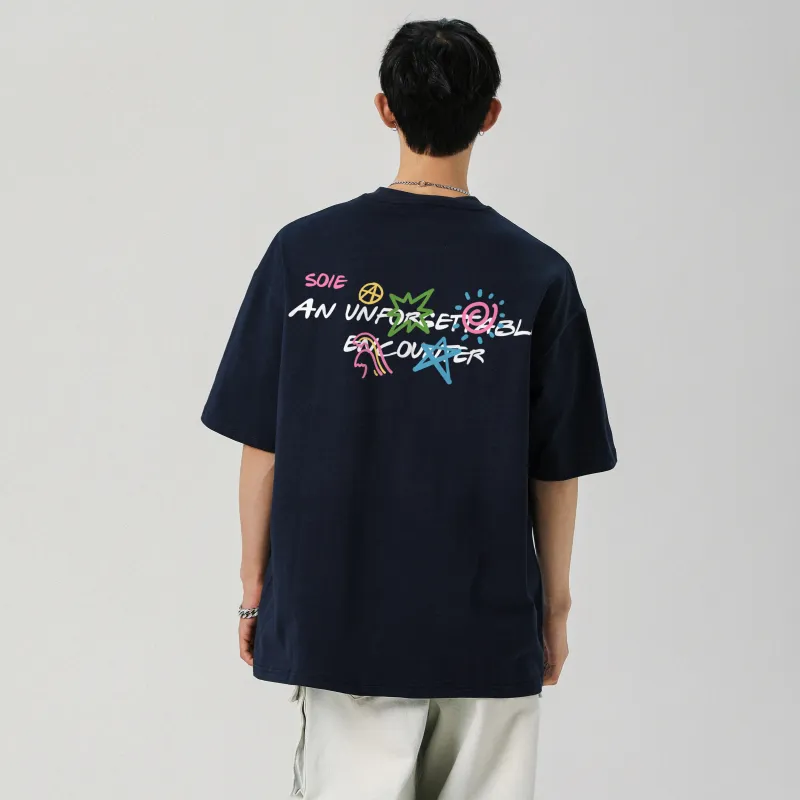 SOIE T Shirts Unisex Navy Blue-2