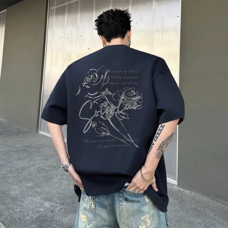 SOIE T-Shirts Unisex Navy Blue-2