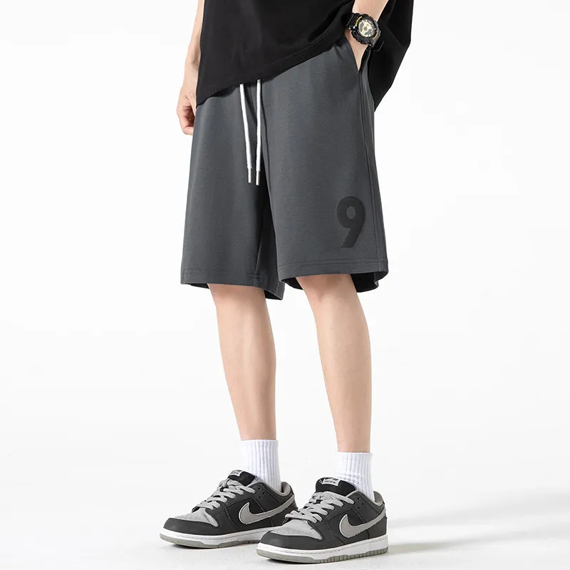 WOOD SOON Trendy Brand Sports Stretch Knee Length Pants Japanese Style Straight Fit Pants Unisex-18