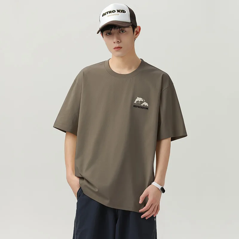 WOOD SOON Heavyweight Trendy Casual Men's Clothing Cooling T Shirts Unisex-6