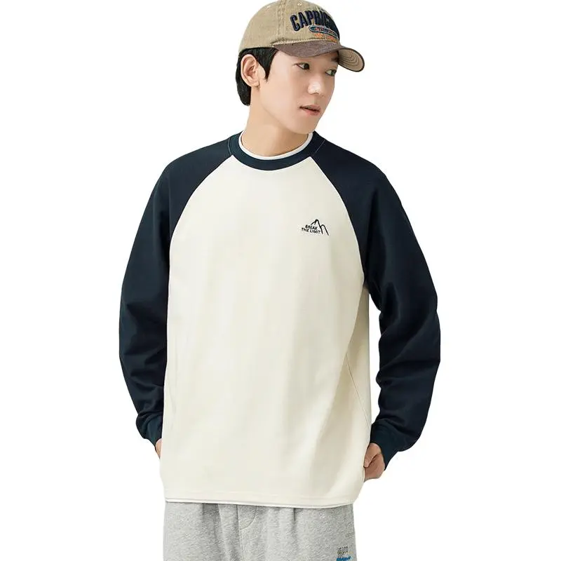 WOOD SOON Crew Neck Pullover Raglan Sleeve Sweat Top Unisex-9