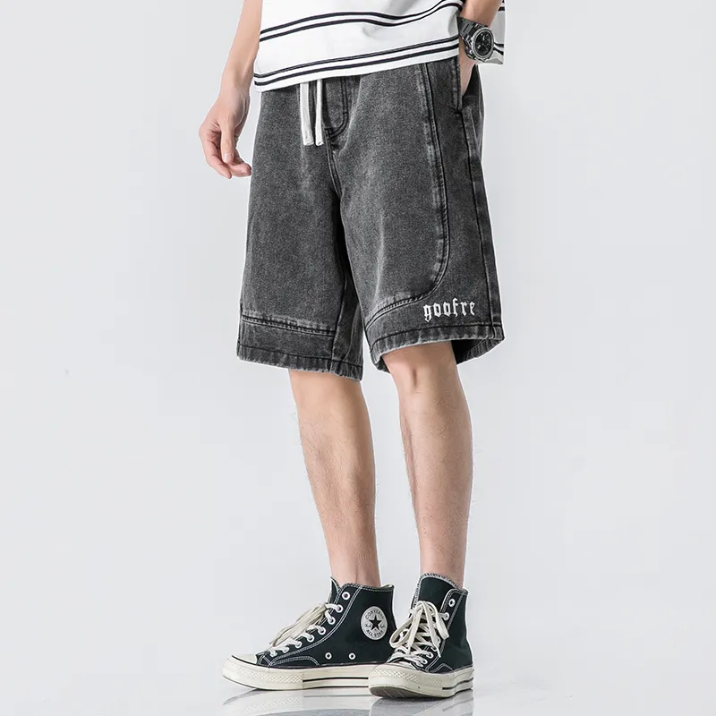 WOOD SOON Denim Shorts Men's Washed Black-5