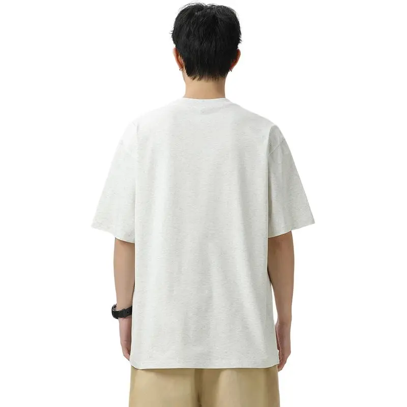 WOOD SOON Loose Fit Half Sleeved Heavyweight American Casual Top Unisex-3