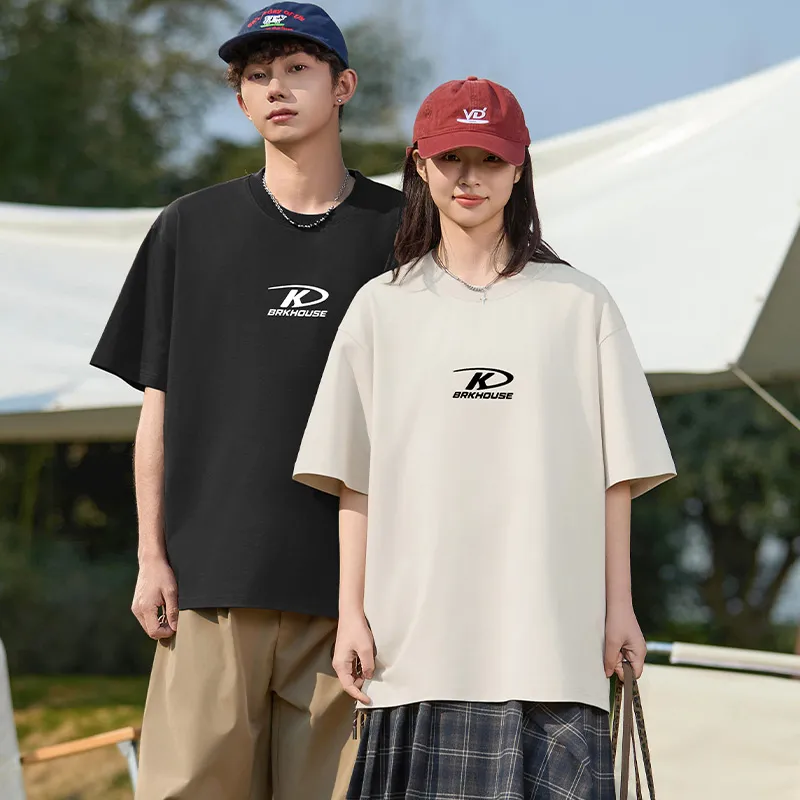 WOOD SOON Top Casual Print Basic Cooling Half Sleeve Unisex-2
