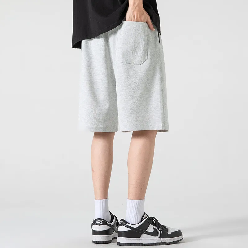 WOOD SOON Trendy Brand Sports Stretch Knee Length Pants Japanese Style Straight Fit Pants Unisex-8