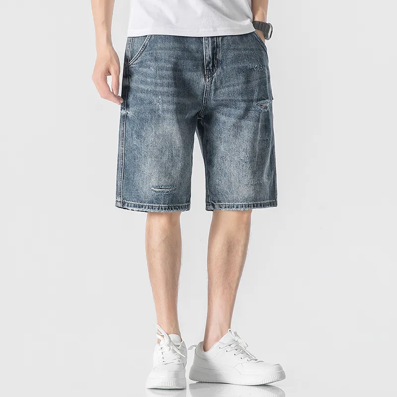 WOOD SOON Denim Shorts Men's Denim Blue-4