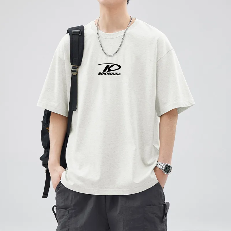 WOOD SOON Top Casual Print Basic Cooling Half Sleeve Unisex-11
