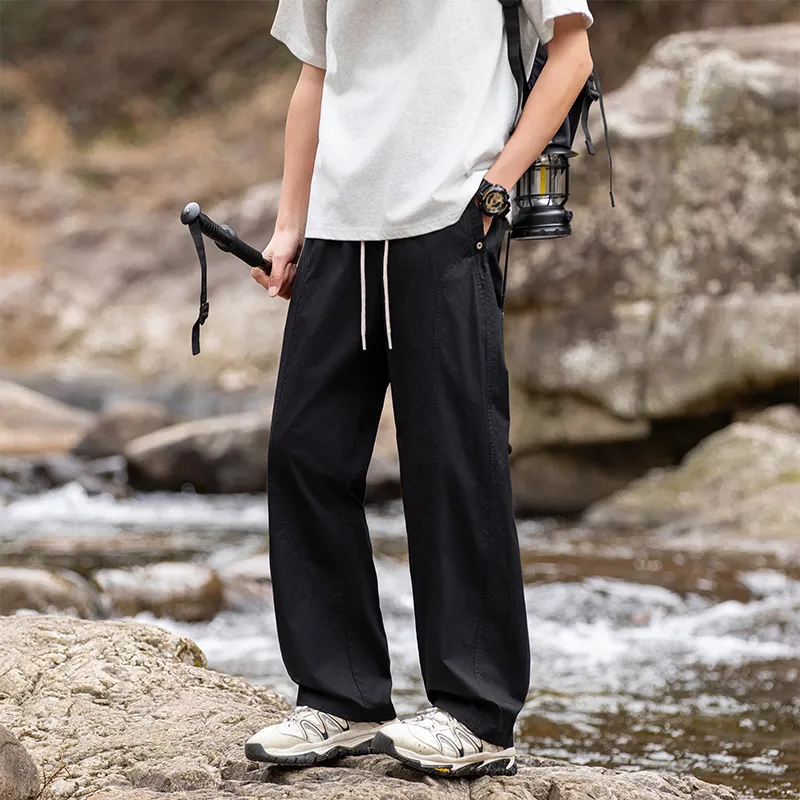 WOOD SOON Japanese Style Versatile Trendy Brand 100% Cotton Cargo Pants Unisex-1