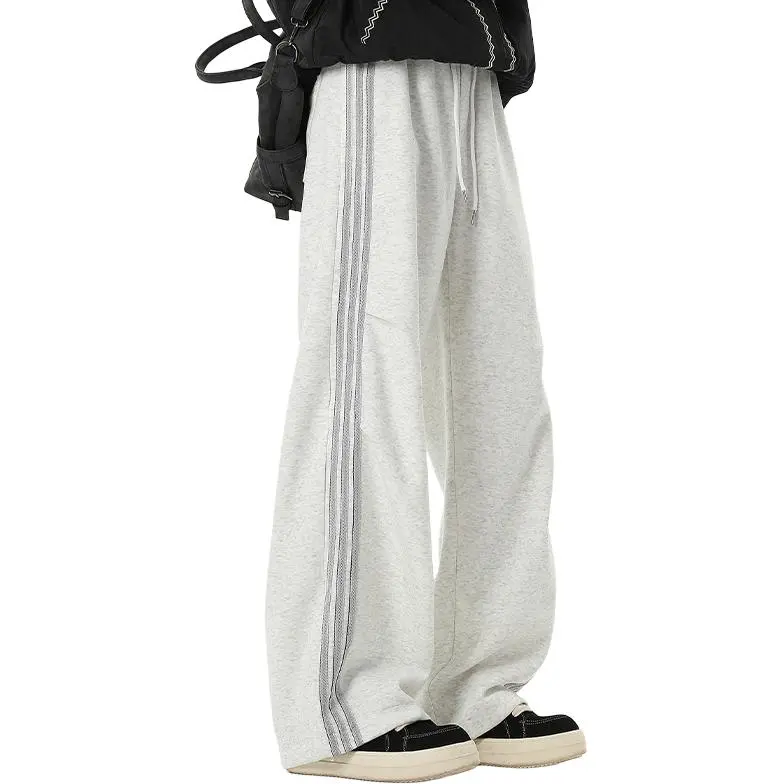 WOOD SOON Japanese Style Trendy 3 Stripes Sports Pants Unisex-2