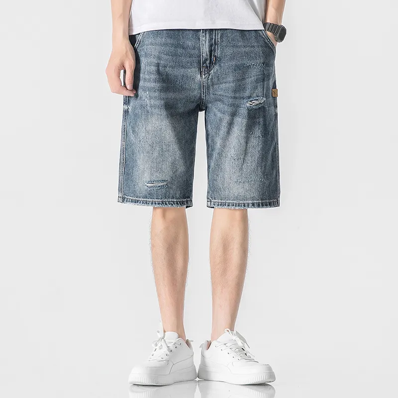 WOOD SOON Denim Shorts Men's Denim Blue-3