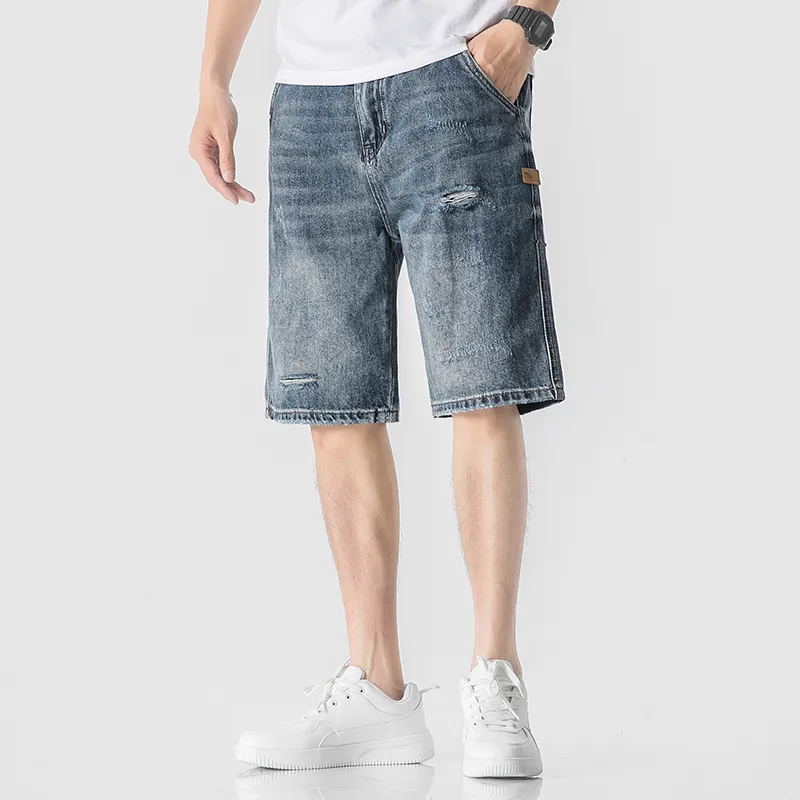 WOOD SOON Denim Shorts Men's Denim Blue-5