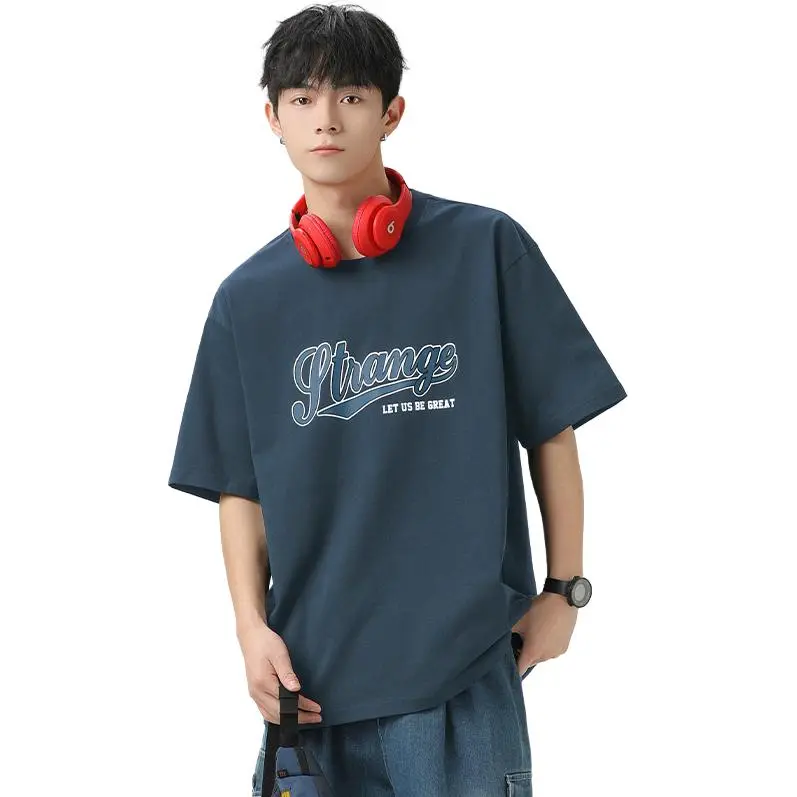 WOOD SOON Loose Fit Half Sleeved Heavyweight American Casual Top Unisex-7